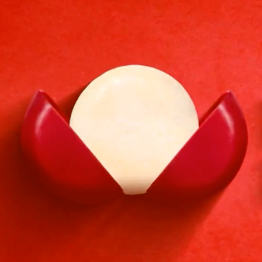 Babybel Cheese With Open Red Wax